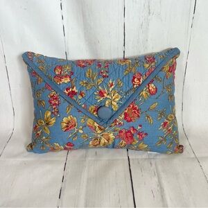 Blue Floral Envelope accent Pillow by JC Penney Home 16”x11”